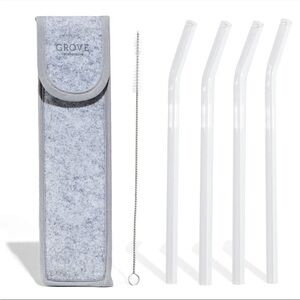 Grove Collaboration Glass Straw Set